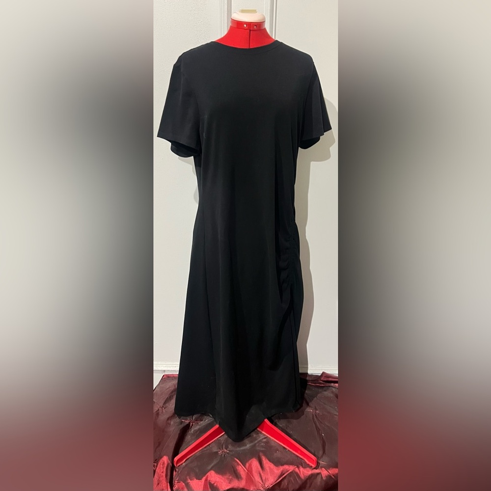 Old Navy Ruched Black Jersey Maxi Dress size XL